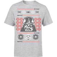Star Wars Weihnachten Darth Vader Face Sabre T-Shirt - Grau - M von Star Wars