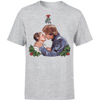 Star Wars Weihnachten Mistletoe Kiss T-Shirt - Grau - L von Star Wars