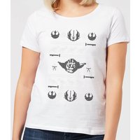 Star Wars Yoda Sabre Knit Women's Christmas T-Shirt - White - S von Star Wars