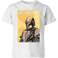 The Mandalorian Art Poster Kids' T-Shirt - White - 9-10 Jahre von Star Wars