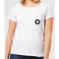 The Mandalorian Galactic Empire Insignia Breast Print Women's T-Shirt - White - L von Star Wars