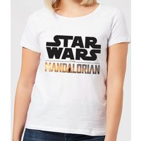 The Mandalorian Mandalorian Title Women's T-Shirt - White - M von Star Wars