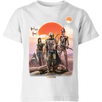 The Mandalorian Warriors Kids' T-Shirt - White - 11-12 Jahre von Star Wars