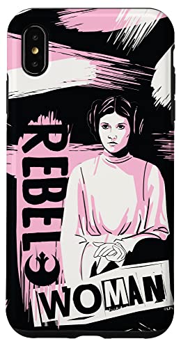 iPhone XS Max Star Wars Princess Leia Rebel Woman Pink Brushstrokes Case von Star Wars
