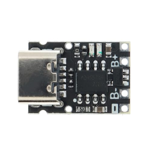 TP4057 USB C Modul Ladegerät TP4056 18650 USB 5 V 500 mA LiPo Akku 3,7 V mit Kurzschlussschutz und Tiefentladung (1 Stück) von StarMaker