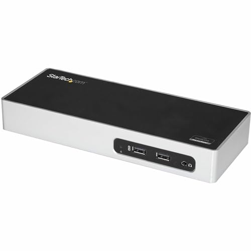 Dual Monitor USB 3.0 Docking Station - Notebook Dockingstation mit HDMI- und DVI/VGA Video - 6 Port USB 3.1 Gen 1 5Gbit/s Multimedia-Hub, GbE, Audio - USB-A - Windows und Mac (DK30ADD) von StarTech.com