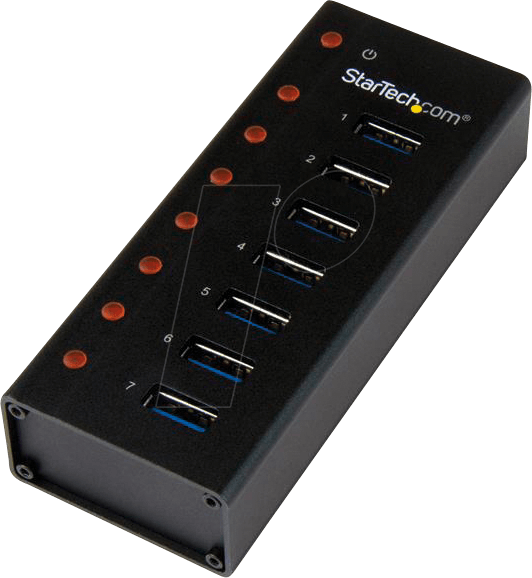 ST 7300U3M - USB 3.0 7 Port Hub, Metallgehäuse, montierbar ST 7300U3M - USB 3.0 7 Port Hub, Metallgehäuse, montierbar von StarTech.com