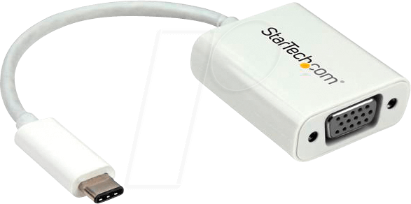 ST CDP2VGAW - Adapter USB Typ-C auf VGA, WUXGA / 1080p, weiß von StarTech.com