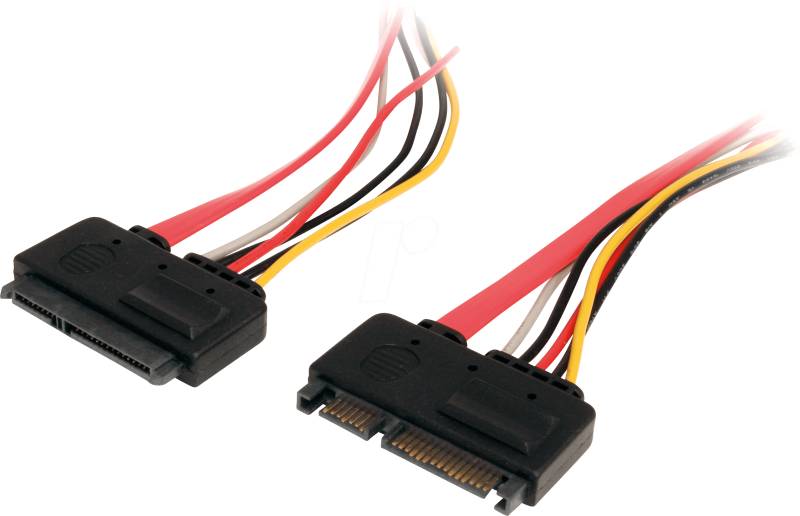 ST SATA22PEXT - Kabel SATA 22 pin 6 Gb/s St. > SATA 22 pin Bu., 30 cm, rot von StarTech.com