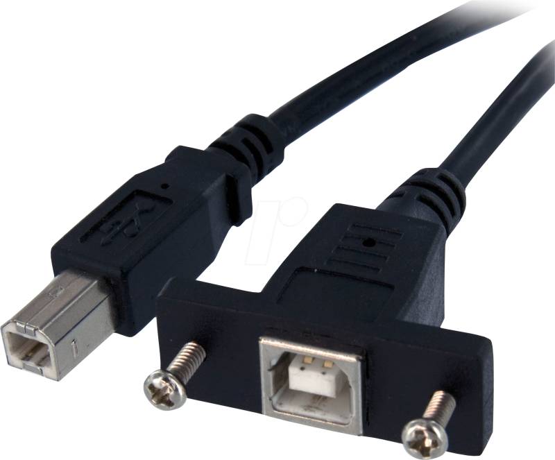 ST USBPNLBFBM1 - USB 2.0 Kabel USB-B St. auf Bu., schraubbar, 30 cm von StarTech.com