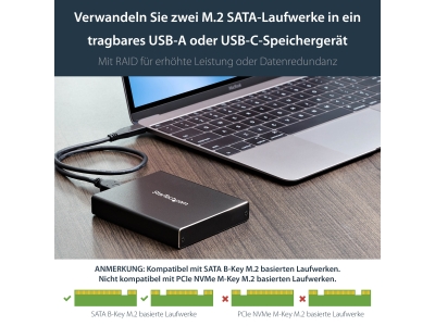 STARTECH M.2 NGFF SATA Festplattengehäus STARTECH M.2 NGFF SATA Festplattengehäus von StarTech.com