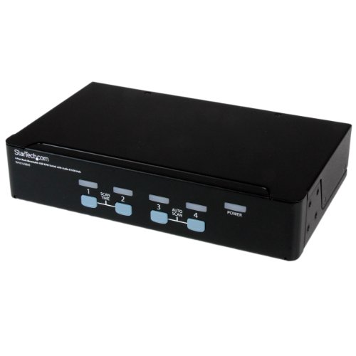 StarTech 4 Port USB KVM Switch mit Audio & USB Hub montieren Rack von StarTech.com