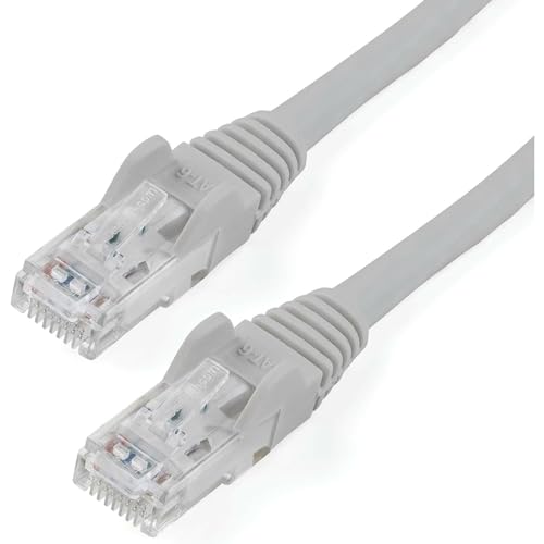 StarTech. com Cat6 Ethernet-Kabel (Cat 6, 650 MHz, 100 W, PoE++, RJ45, UTP, Kategorie 6, Netzwerk-/Patchkabel, snagless, mit Zugentlastung, UL-/TIA-Zertifiziert, 1,8 m) Grau (N6PATCH6GR) von StarTech.com