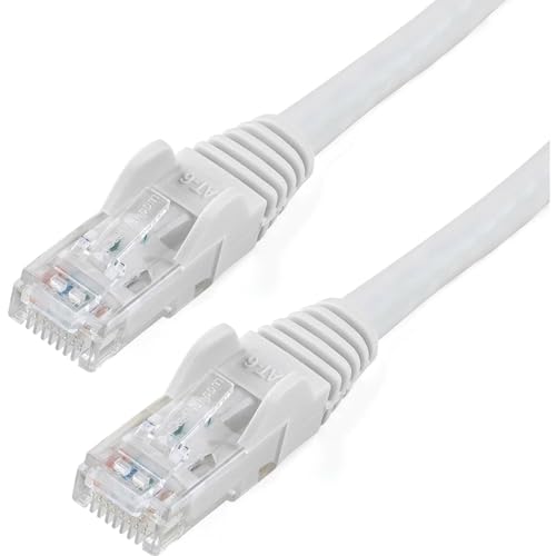 StarTech. com Ethernet-Kabel (Cat6, Cat6, 650 MHz, 100 W, PoE, RJ45, UTP, Netzwerk-/Patchkabel, Snagless, mit Zugentlastung, UL-Zertifiziert/TIA (N6PATCH75WH) Weiß von StarTech.com