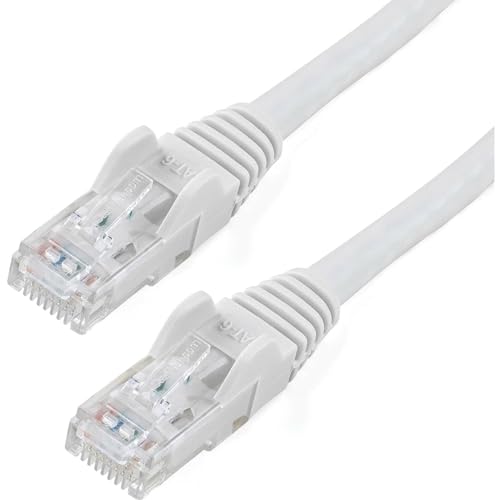 StarTech. com Ethernet-Kabel (Cat6, Cat6, 650 MHz, 100 W, PoE, RJ45, UTP, Netzwerk-/Patchkabel, Snagless, mit Zugentlastung, UL-Zertifiziert/TIA (N6PATCH75WH) Weiß von StarTech
