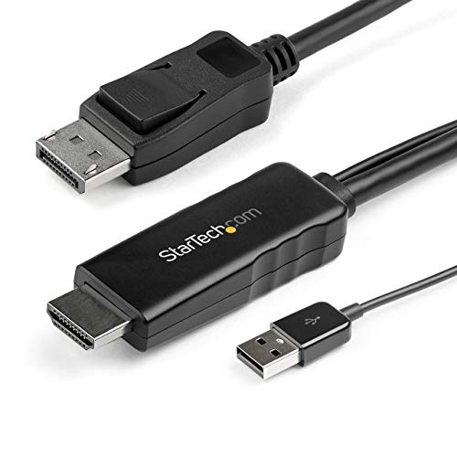 StarTech. com HD2DPMM6 HDMI auf DisplayPort Kabel 4K 30Hz - Aktiv HDMI 1.4 auf DP 1.2 Adapterkabel mit Audio - USB-betrieben - Mac & Windows - HDMI Laptop auf DP Monitor - Stecker/Stecker von StarTech.com