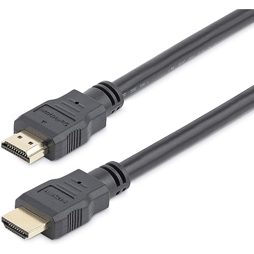 StarTech. com HDMM12 HDMI-Kabel (3,7 m, 4K-High-Speed-HDMI-Kabel mit Ethernet, UHD 4K 30Hz Video, HDMI 1.4 Kabel, Ultra HD HDMI-Monitore, Projektoren, Fernseher und Displays, schwarzes HDMI-Kabel, M/M von StarTech.com