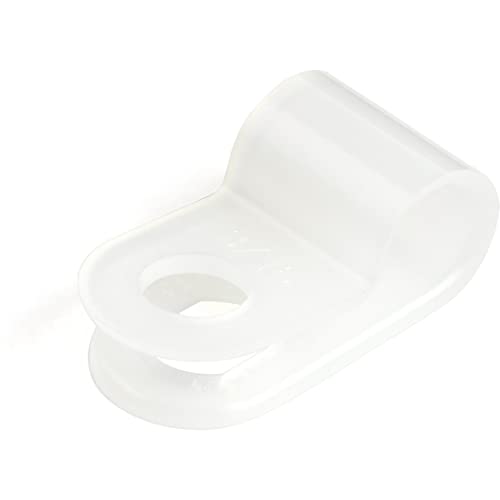 StarTech. com Kabelklemmen mit Schraubbefestigung, klein, 5 mm, R-Typ, wiederverwendbarer Nylon-Clip, verschraubte Ethernet-Kabel-Management-Klemme, UL/94V-2 bewertet TAA (CBMSDCC1), 100 Stück von StarTech