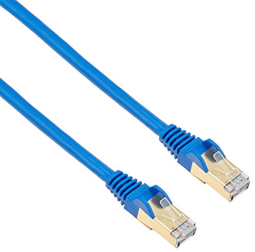 StarTech.com 0,5m Cat6a Ethernet Kabel, geschirmt (STP), Cat6a Netzwerkkabel, Cat6a Patchkabel, Cat 6a, Blau von StarTech.com