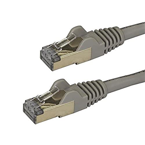 StarTech.com 0,5m Cat6a Ethernet Kabel, geschirmt (STP), Cat6a Netzwerkkabel, Cat6a Patchkabel, Cat 6a, Grau von StarTech.com
