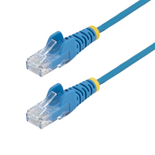 StarTech.com 1,5 m Cat6-Kabel - Schlankes Cat6-Patchkabel - Blau - Snagless RJ45-Anschlüsse - Gigabit-Ethernet-Kabel - 28 AWG von StarTech.com