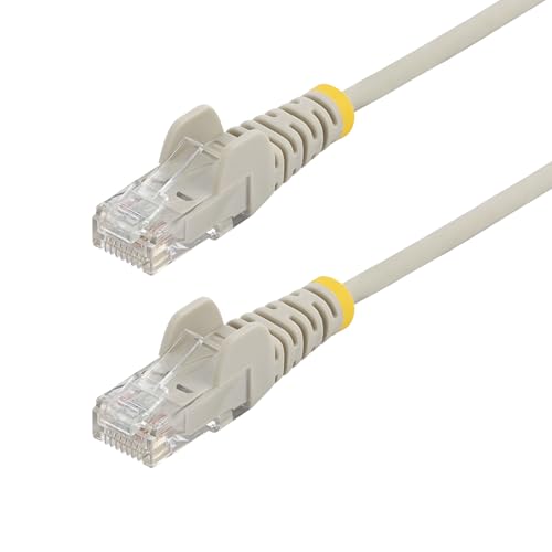 StarTech.com 1,5 m Cat6-Kabel - Schlankes Cat6-Patchkabel - grau - Snagless RJ45-Anschlüsse - Gigabit-Ethernet-Kabel - 28 AWG StarTech.com 1,5 m Cat6-Kabel - Schlankes Cat6-Patchkabel - grau - Snagless RJ45-Anschlüsse - Gigabit-Ethernet-Kabel - 28 AWG von StarTech.com