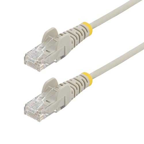 StarTech.com 1,5 m Cat6-Kabel - Schlankes Cat6-Patchkabel - grau - Snagless RJ45-Anschlüsse - Gigabit-Ethernet-Kabel - 28 AWG von StarTech.com