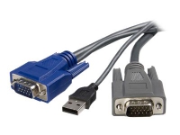StarTech.com 1,8 m schlankes 2-in-1 USB VGA KVM-Kabel, 1,8 m, Schwarz, VGA, USB A + VGA, Männlich/Männlich, 189 g von StarTech.com