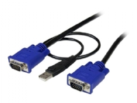 StarTech.com 1,8m 2-in-1 USB VGA KVM Kabel, 1,8 m, VGA, Schwarz, USB, USB A + VGA, VGA von StarTech.com