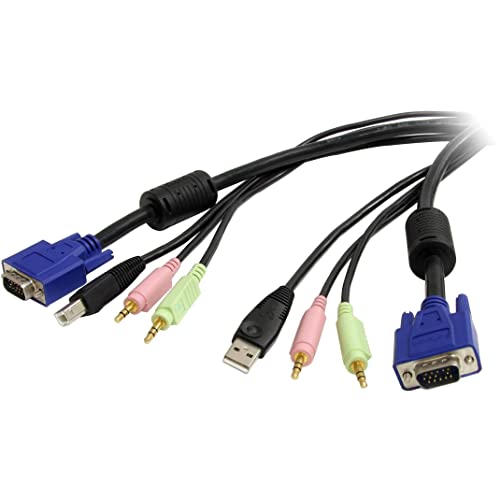 StarTech.com 1,8m 4-in-1 USB VGA KVM Kabel mit Audio - USB VGA KVM Switch Kabel mit Audio von StarTech.com