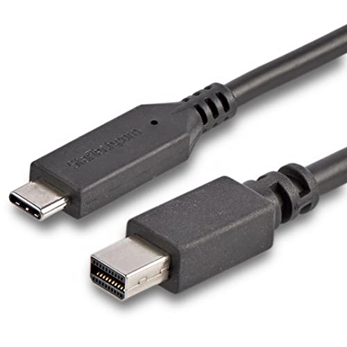 StarTech.com 1,8m USB-C auf Mini DisplayPort Kabel - USB C zu mDP Kabel - 4K 60Hz - Schwarz (CDP2MDPMM6B) von StarTech.com