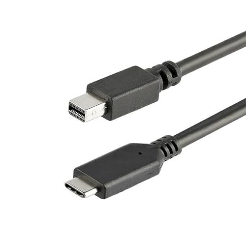 StarTech.com 1,8m USB-C auf Mini DisplayPort Kabel - USB C zu mDP Kabel - 4K 60Hz - Schwarz (CDP2MDPMM6B) von StarTech.com