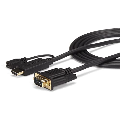 StarTech.com 1,8m aktives HDMI auf VGA Konverter Kabel - HDMI zu VGA Adapter 180cm - Schwarz - 1920x1200 / 1080p von StarTech.com