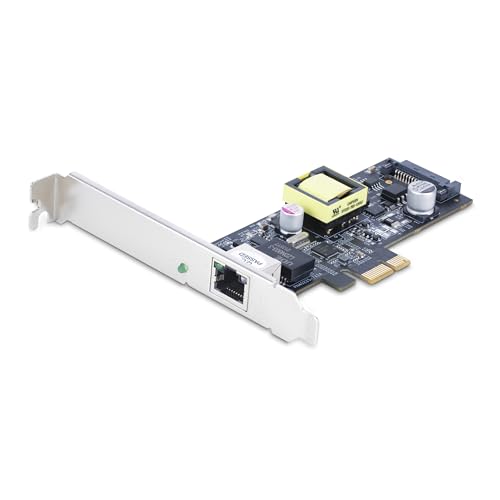 StarTech.com 1-Port 2.5Gbps NBASE-T PoE Netzwerkkarte, Intel I225-V, 802.3at PoE+ Multi-Gigabit NIC, PCIe LAN Karte/Netzwerkadapter, SATA betriebene 2.5 Gbit Netzwerkkarte/NIC (PR12GIP-NETWORK-CARD) von StarTech.com