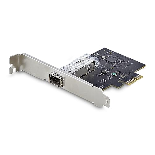 StarTech.com 1-Port GbE SFP Netzwerkkarte, PCIe 2.1 x1, Intel I210-IS, 1000BASE Kupfer/Glasfaser Netzwerkkarte, Gigabit LWL/LAN Karte, Desktop/Server PCIE Netzwerkadapter (P011GI-NETWORK-CARD) von StarTech.com