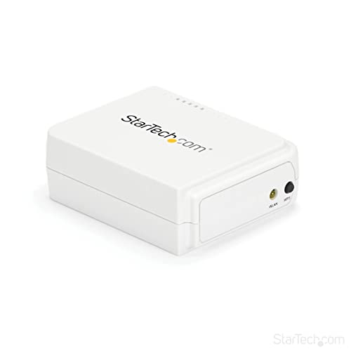 StarTech.com 1 Port USB WLAN 802.11 b/g/n Printserver mit 10/100 Mb/s Ethernet Anschluss - Wireless-N Druckerserver / Print Server von StarTech.com