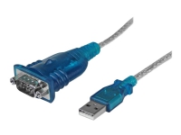 StarTech.com 1 Port USB auf Seriell RS232 Adapter - Prolific PL-2303 - USB auf DB9 Seriell Adapter Kabel - RS232 Seriell Konverter, Grau, 0,43 m, USB 2.0 Type-A, DB-9, Männlich, Männlich von StarTech.com
