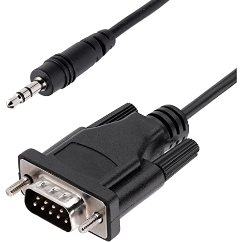 StarTech.com 1 m DB9 auf 3.5mm serielles Kabel für Gerätekonfiguration, DB9 Stecker auf 3.5 mm Klinkenstecker RS232 Adapter, Kalibrierung von Projektoren, Digital Signage, TVs (9M351M-RS232-CABLE) von StarTech.com