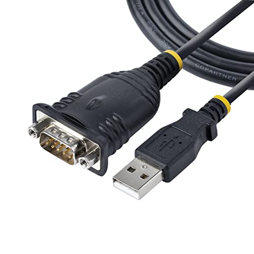 StarTech.com 1 m USB Seriell Adapter, USB auf RS232 Adapter, Prolific IC, USB auf Seriell Konverter für PLC/Drucker/Scanner/Switch, USB zu Seriell/DB9, USB RS232 Kabel, Windows/Mac (1P3FP-USB-SERIAL) von StarTech.com