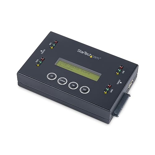 StarTech.com 1:1 Selbständige Festplatten Klonstation und Löscher, USB Stick und SATA HDD/SSD Disk Kloner und Löscher, LCD Bildschirm, TAA konform, OS unabhängig (SU2DUPERA11) von StarTech.com