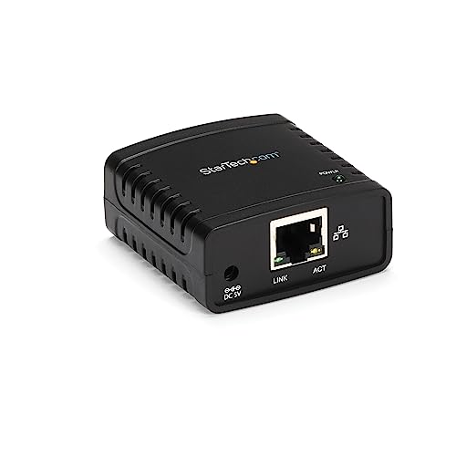 StarTech.com 10/100Mbit/s Ethernet auf USB 2.0 Netzwerk Printserver - Windows 10 - LPR - LAN USB Druckserver Adapter (PM1115U2) von StarTech.com