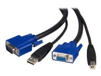 StarTech.com 10 ft 2-in-1 Universal USB KVM Kabel - 10ft VGA KVM Kabel - 10ft USB KVM Kabel - 10ft KVM Switch Kabel (SVUSB2N1_10) - Video / USB kabel - HD-15 (VGA), USB Typ B (han) til USB, HD-15 (VGA) - 3 m - für P/N: RKCOND17HD, SV231USBGB, SV231USBLC, SV431USB, SV431USBAE, SV431USBAEGB, SV431USBDDM von StarTech.com
