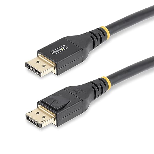 StarTech.com 10 m Aktives DisplayPort Kabel 1.4 VESA Zertifiziert, 8K DisplayPort Kabel mit HBR3, HDR10, MST, DSC 1.2, HDCP 2.2, 8K 60Hz, 4K 120Hz - Monitorkabel Displayport (DP14A-10M-DP-CABLE) von StarTech.com
