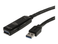 StarTech.com 10 m aktives USB 3.0 Verlängerungskabel - Stecker/Buchse, 10 m, USB A, USB A, USB 3.2 Gen 1 (3.1 Gen 1), 5000 Mbit/s, Schwarz von StarTech.com