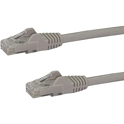 StarTech.com 10m Cat6 Gigabit Snagless Patchkabel - RJ45 UTP Netzwerkkabel mit Schutzmanschette - Cat 6 Kabel - Grau von StarTech.com