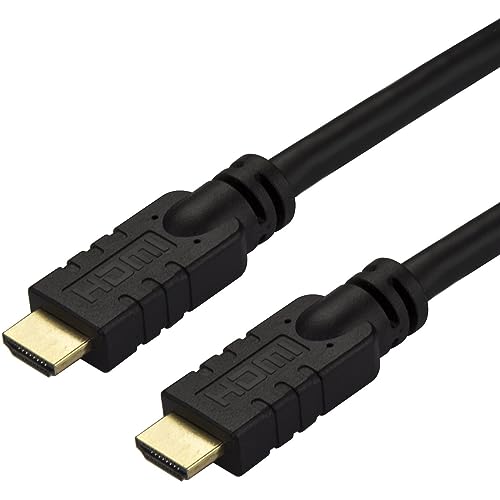 StarTech.com 10m HDMI 2.0 Kabel - 4K 60Hz Aktives HDMI Verbindungskabel - CL2 konform/flammhemmend - Langes Robustes High Speed UHD HDMI Kabel - HDR, 18Gbit/s, Stecker zu Stecker - Schwarz (HD2MM10MA) von StarTech