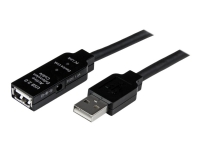 StarTech.com 10m aktives USB 2.0 Verlängerungskabel - St/Bu, 10 m, USB A, USB A, USB 2.0, Männlich/Weiblich, Schwarz von StarTech.com