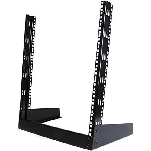 StarTech.com 12U Desktop Rack - 12U-Rack - Audio-Video-Rack - Computer-Rack - Open Rack - Rack 19 12U - Laborgestell - Rack für Computer - Rack für PC mit 2 Pfosten (RK12OD) von StarTech.com