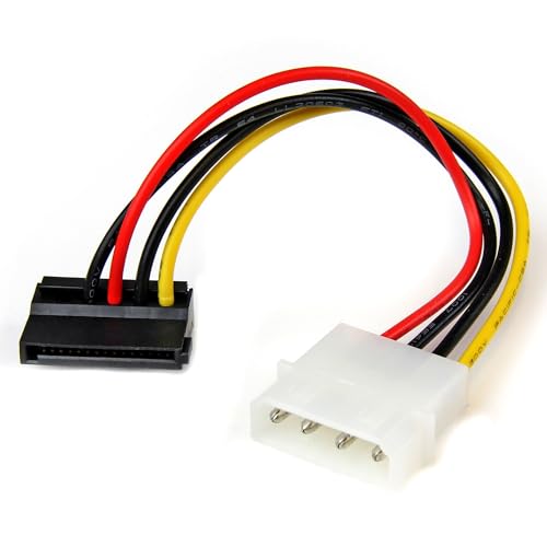 StarTech.com 15cm 4-Pin Molex auf SATA Kabel links gewinkelt - Stecker/Buchse von StarTech.com