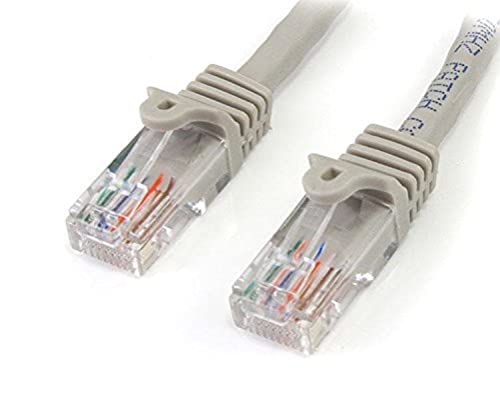 StarTech.com 15m Cat5e Snagless RJ45 UTP Patchkabel - Cat 5e Netzwerkkabel 15 m - grau von STARTECH.COM